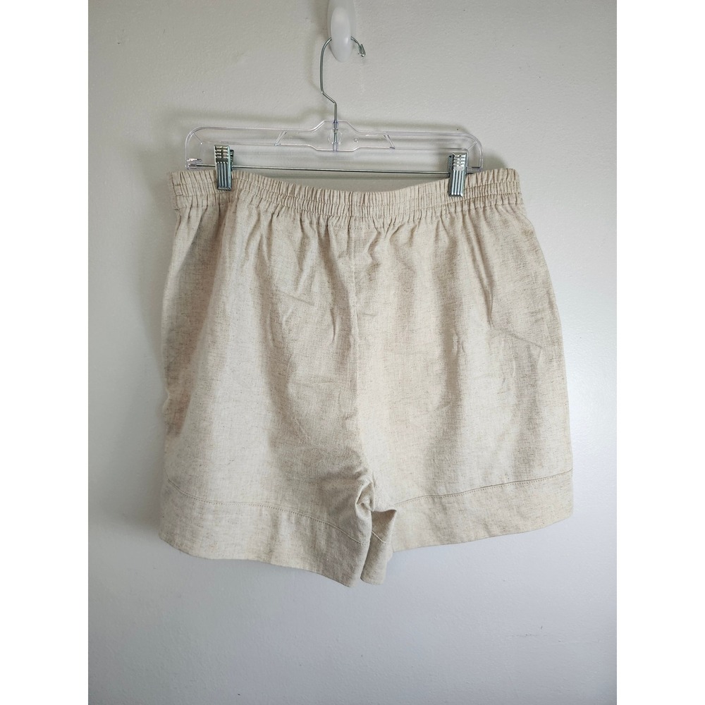 Banana Republic High-Rise Linen Blend Shorts Women's Large Beige Resort Coastal - Picture 3 of 11